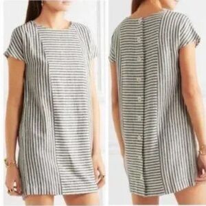 Madewell Black and White Sheath Dress with Cap Dolman Sleeves